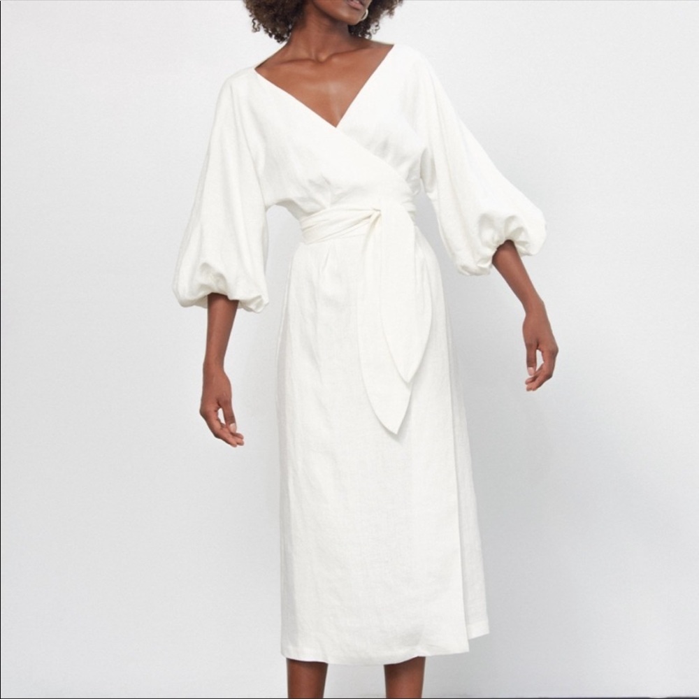 Mara Hoffman Francesca wrap dress, white